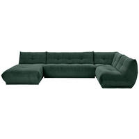 WOHNLANDSCHAFT in Cord Dunkelgrün  - Dunkelgrün, Trend, Textil (185/390/210cm) - Livetastic