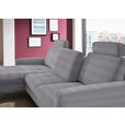 ECKSOFA Anthrazit Cord  - Anthrazit/Schwarz, Design, Textil/Metall (178/302cm) - Carryhome