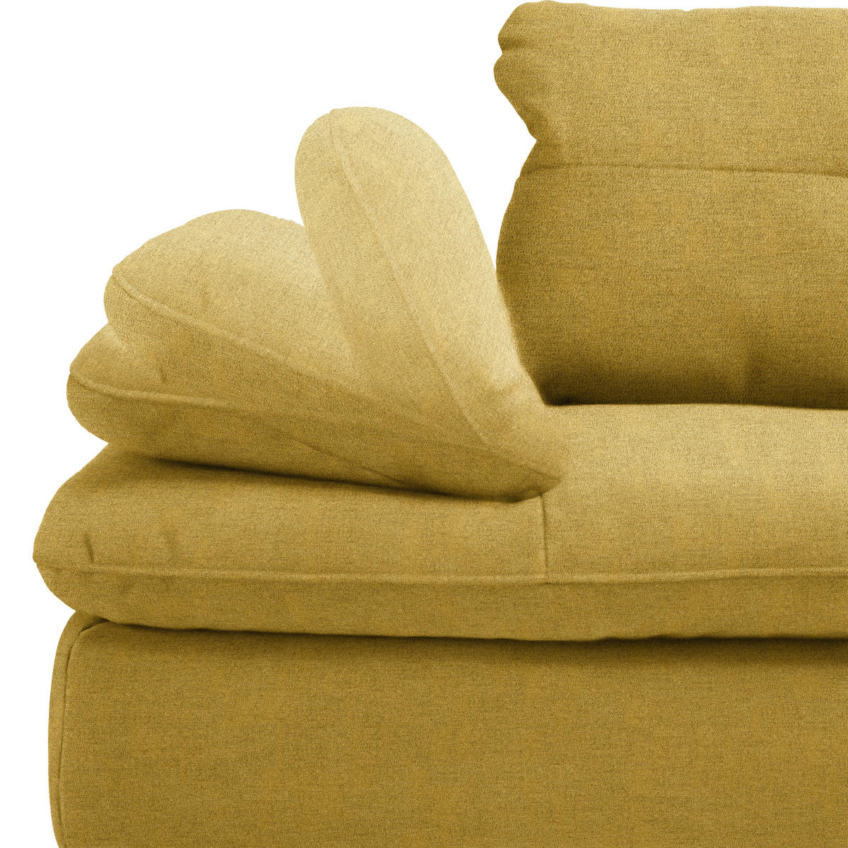 ECKSOFA in Flachgewebe Hellgrün  - Schwarz/Hellgrün, Design, Textil/Metall (344/271cm) - Chilliano