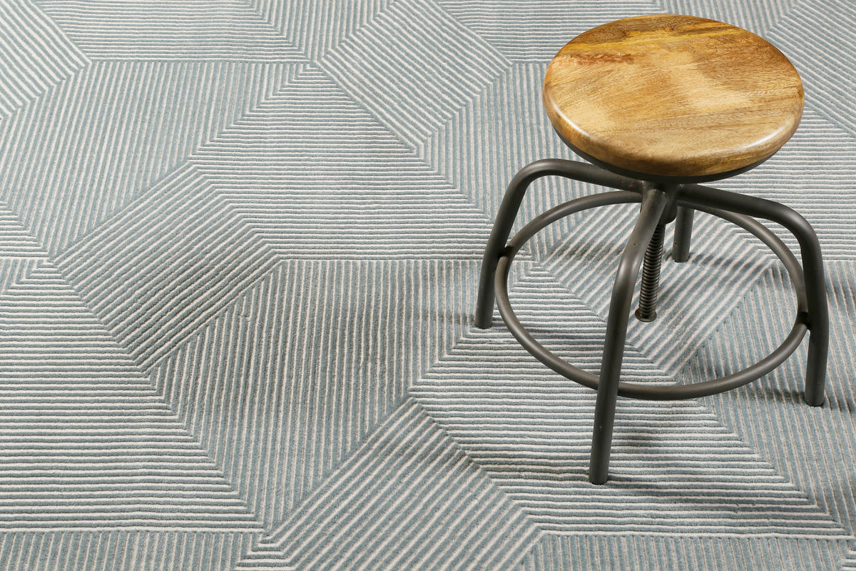 WEBTEPPICH 120/170 cm Velvet Groove Grau, Türkis  - Türkis/Grau, KONVENTIONELL, Textil (120/170cm) - Esprit