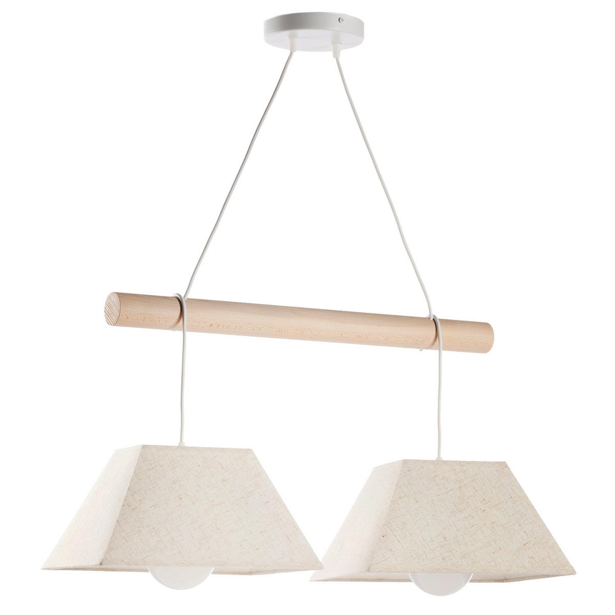 SVJETILJKA VISEĆA    70/24/90 cm    5016 BALDO  - svijetlo smeđa/bijela visoki sjaj, Natur, drvo/metal (70/24/90cm)