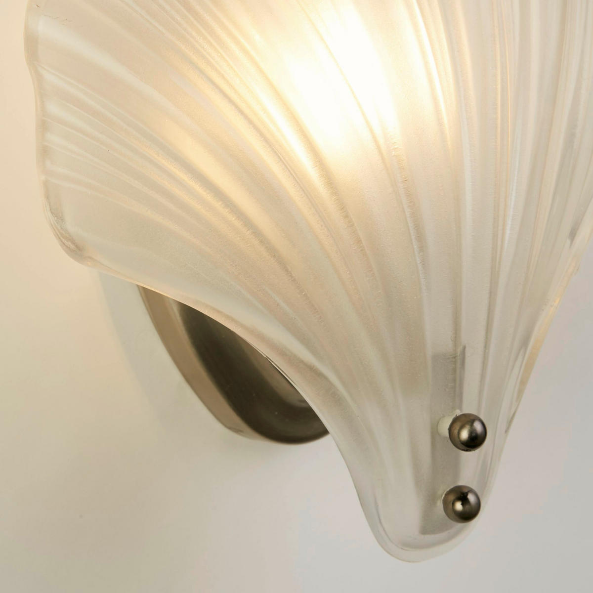 WANDLEUCHTE Shell 19,5/19,5/22 cm  - Silberfarben, Design, Glas/Metall (19,5/19,5/22cm)