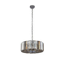 HÄNGLAMPA Chapeau 50/132 cm  - kromfärg/bärnstensfärgad, Klassisk, metall/glas (50/132cm)
