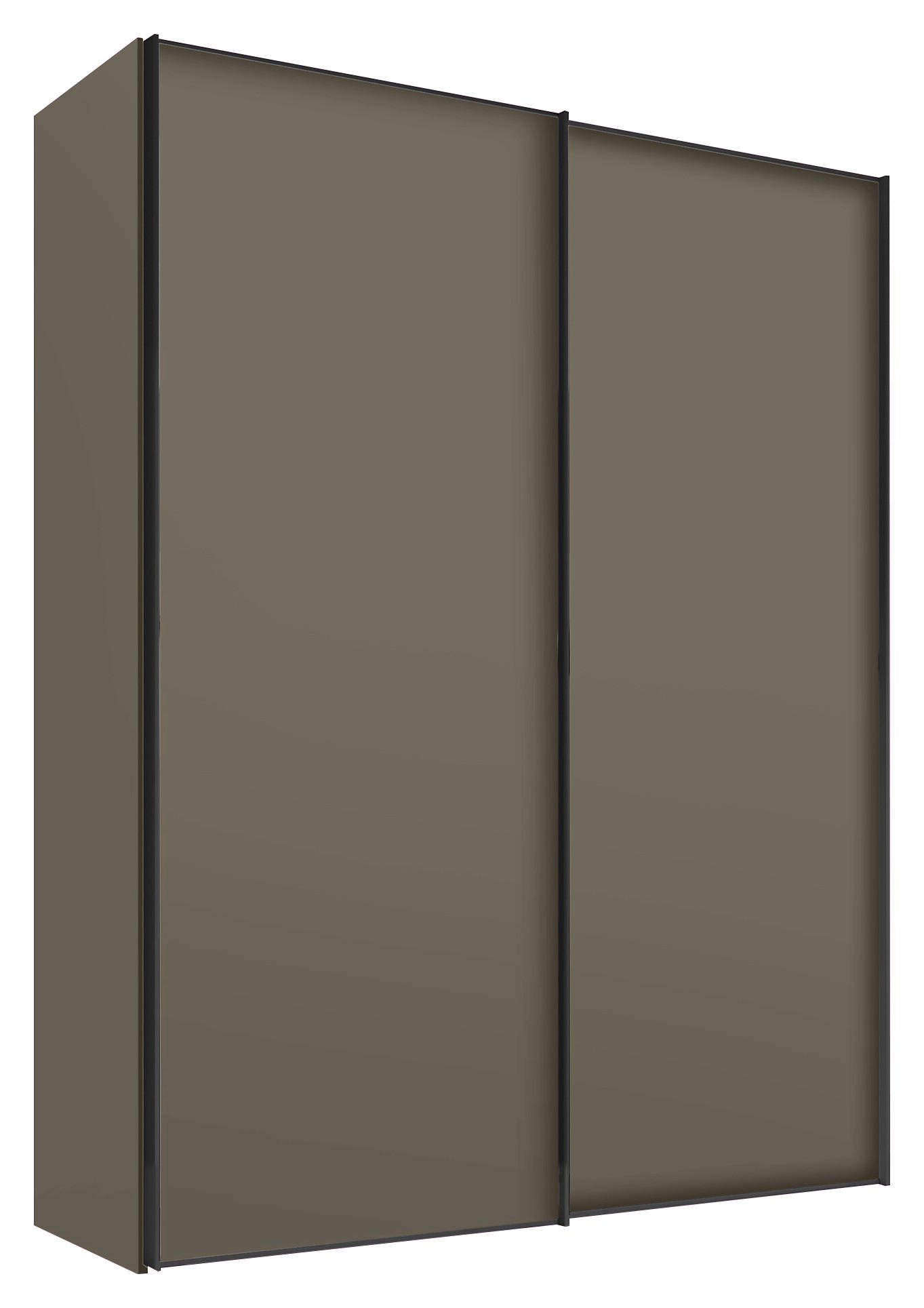 SCHWEBETÜRENSCHRANK 225/222/68 cm 2-türig Mokka  - Graphitfarben/Mokka, Design, Holzwerkstoff/Metall (225/222/68cm) - Moderano