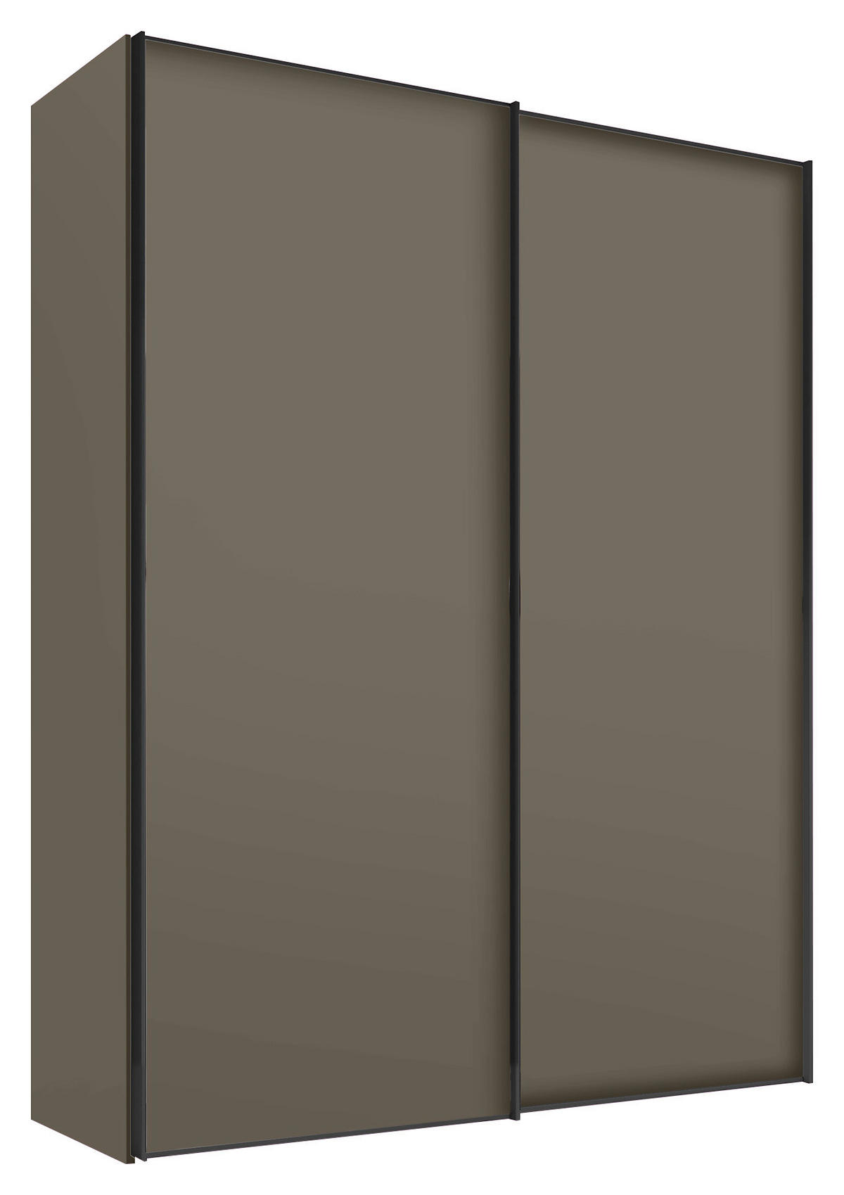 SCHWEBETÜRENSCHRANK  in Mokka  - Graphitfarben/Mokka, Design, Holzwerkstoff/Metall (200/222/68cm) - Moderano