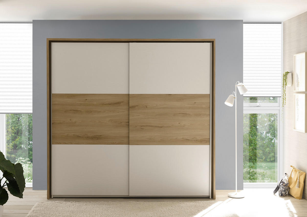 SPALNICA, bela, barve hrasta  - barve hrasta/bela, Moderno, leseni material - Hom`in