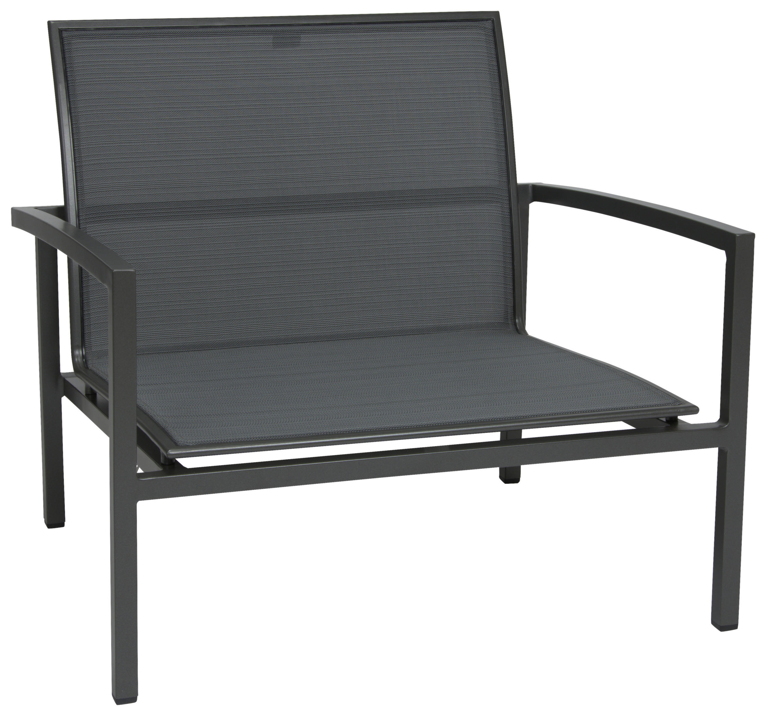 LOUNGESESSEL Anthrazit, Grau Aluminium  - Anthrazit/Grau, Design, Textil/Metall (89/80/81cm) - Stern