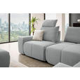 ECKSOFA in Velours Grau  - Schwarz/Grau, Design, Kunststoff/Textil (326/236cm) - Xora