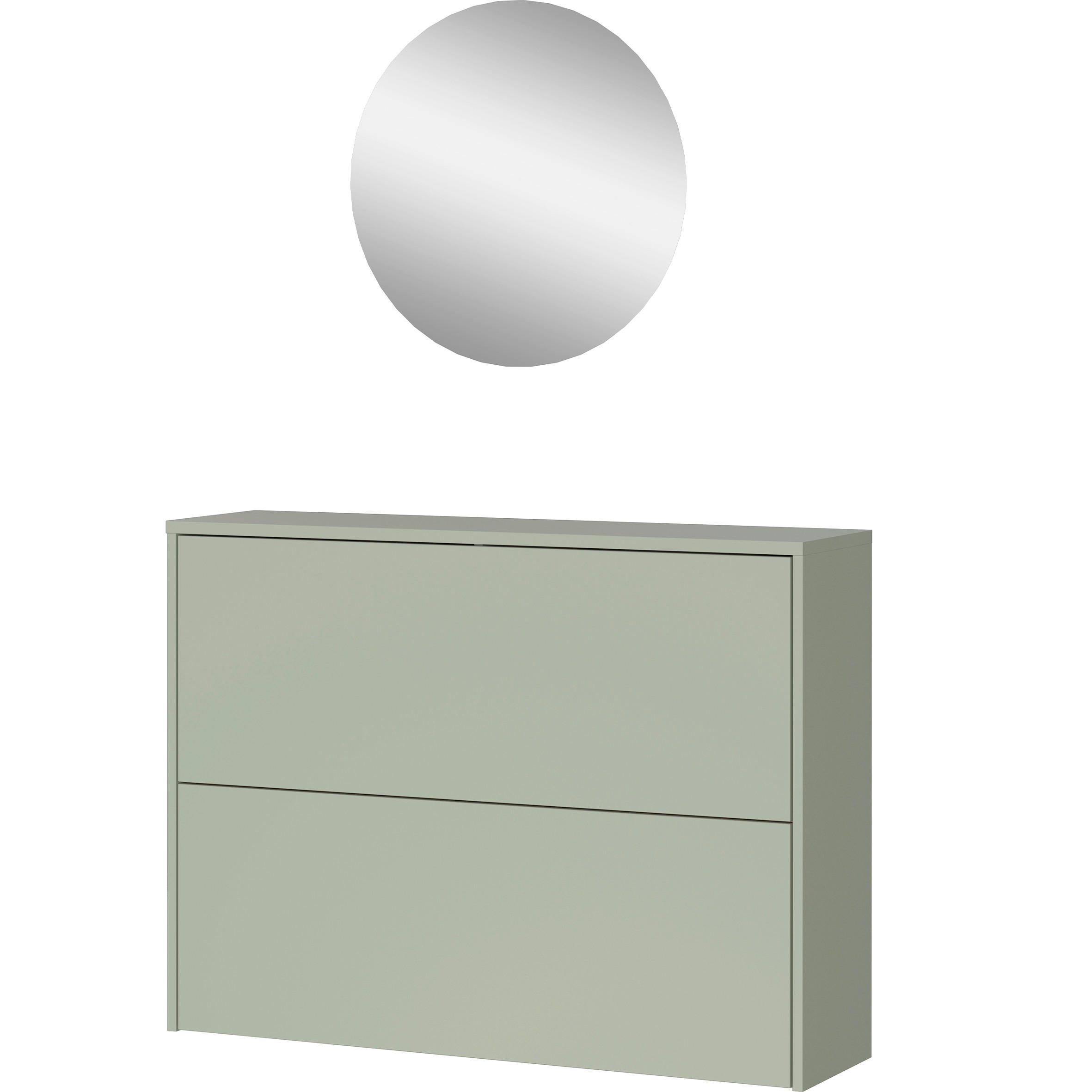 Livetastic Garderobe Gw-Binetto Grün, Eiche 99x200x27 cm