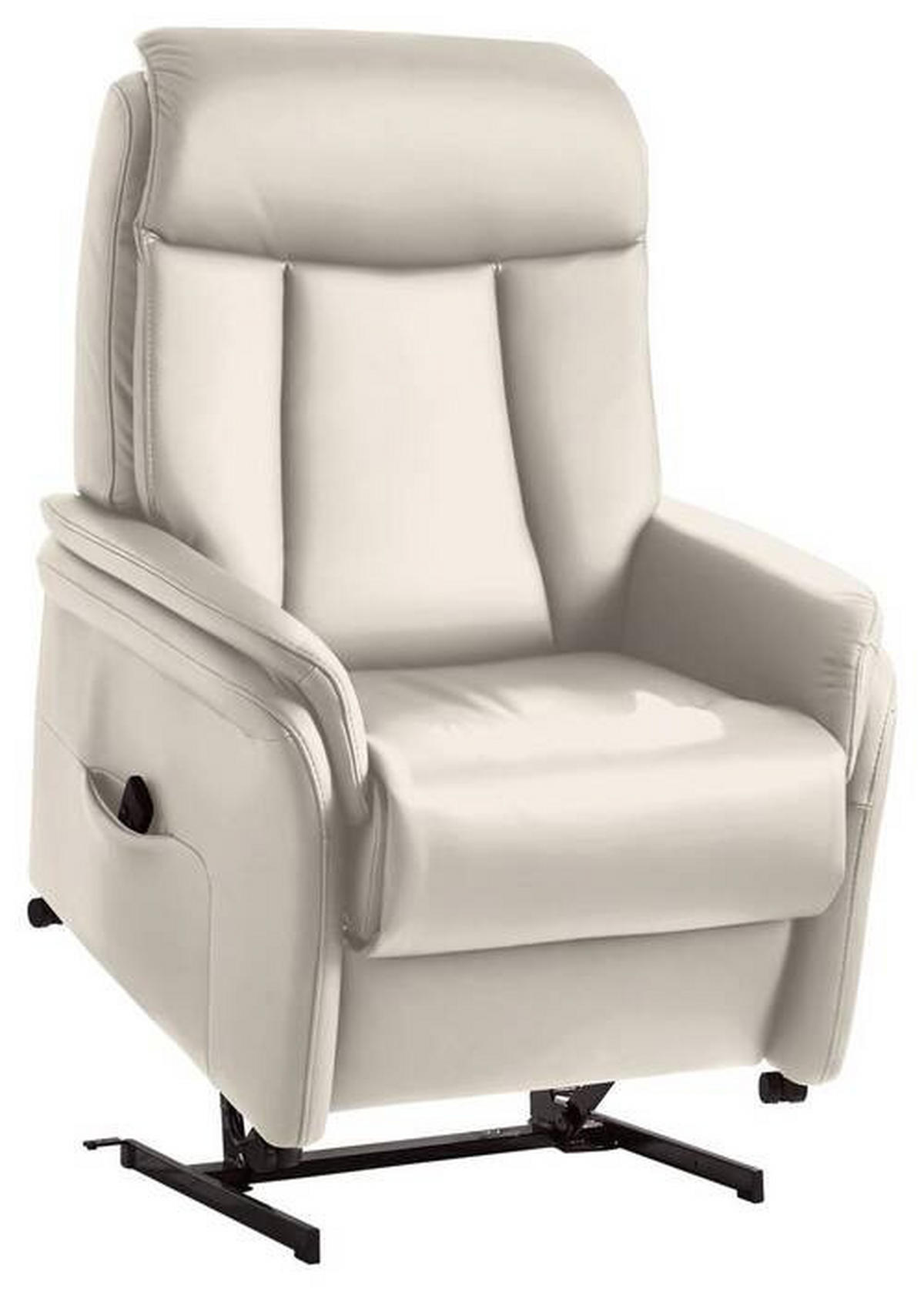 FERNSEHSESSEL in Creme  - Creme, KONVENTIONELL, Leder/Kunststoff (80/107/84cm) - Valdera