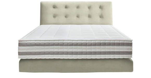 BOXSPRINGBETT 180/200 cm  in Ecru  - Ecru, KONVENTIONELL, Holz/Textil (180/200cm) - Dieter Knoll