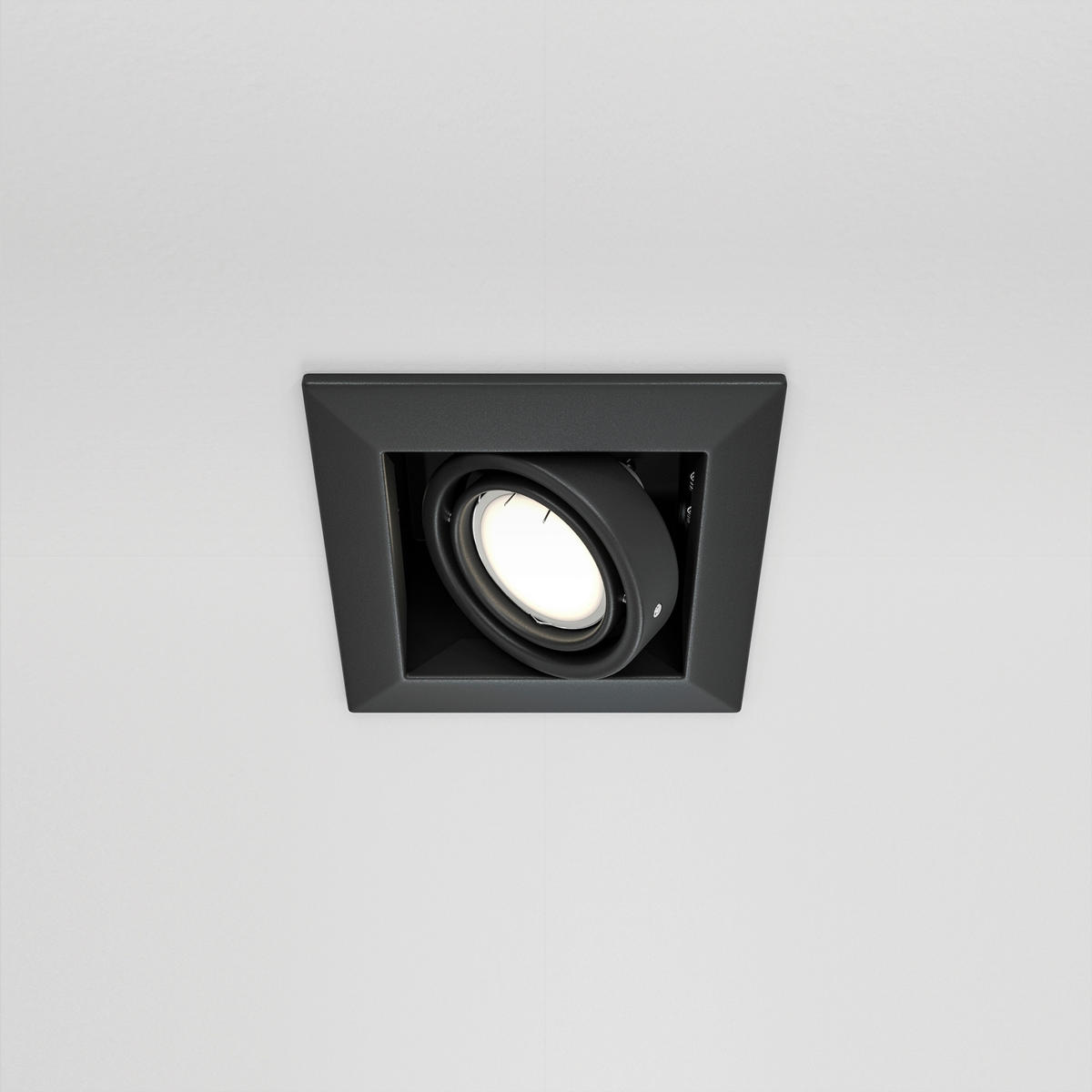DECKENLEUCHTE Downlight 12,6/12,6/7,2 cm  - Schwarz, Trend, Metall (12,6/12,6/7,2cm) - MAYTONI