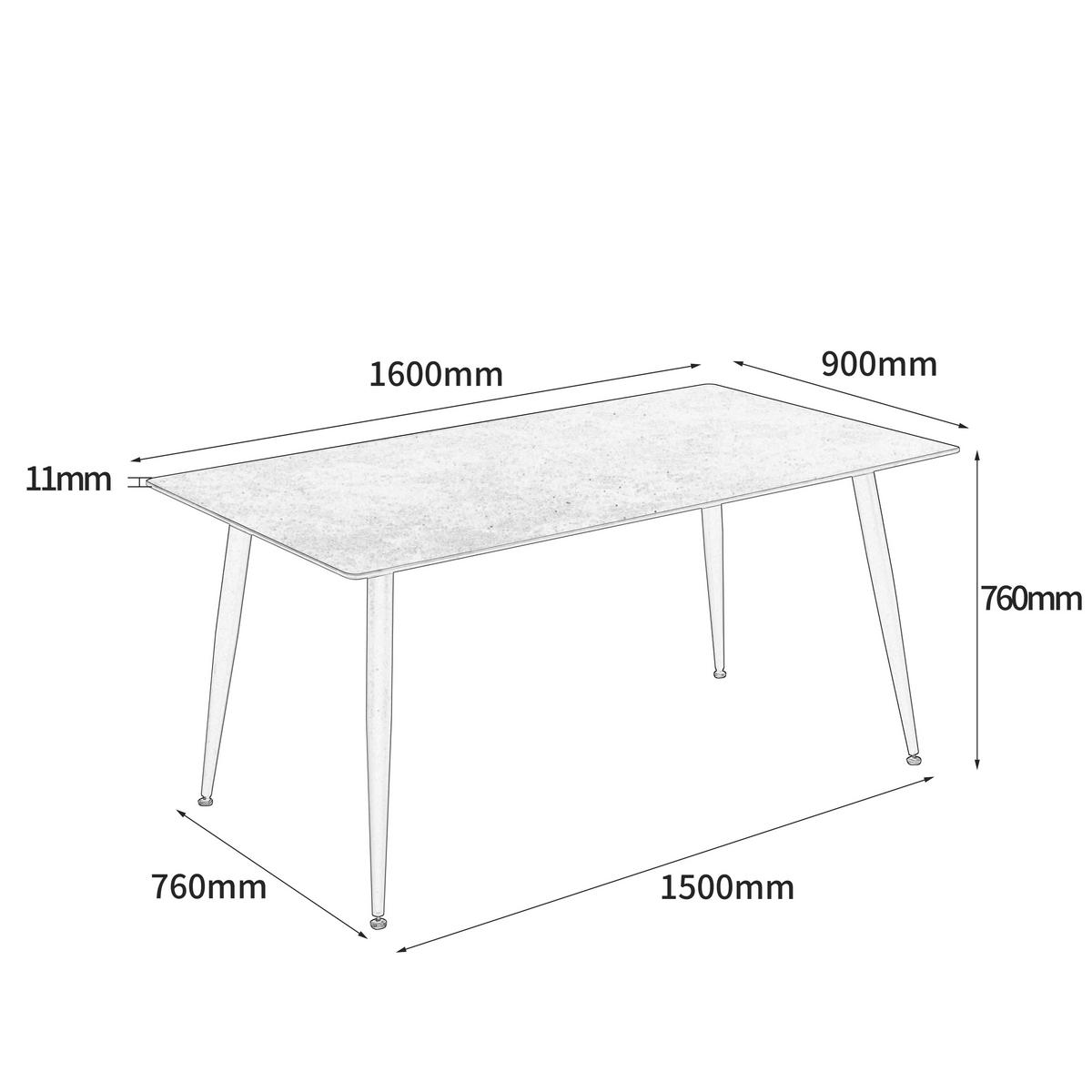 ESSTISCH in Metall, Keramik  - Dunkelgrau/Schwarz, Modern, Keramik/Metall (160/90cm) - MID.YOU