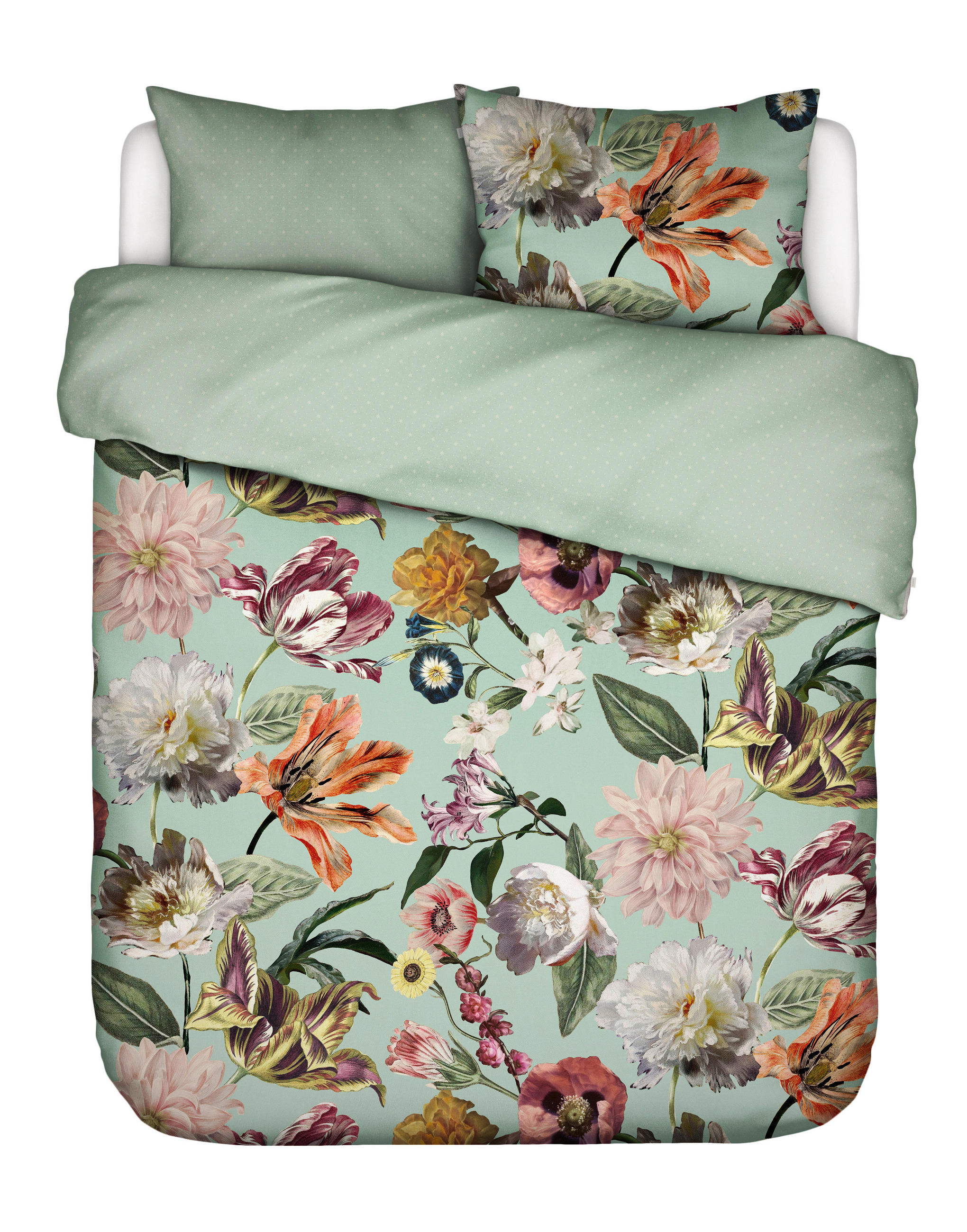 WENDEBETTWÄSCHE FILOU Satin 200/220 cm  - Salbeigrün, KONVENTIONELL, Textil (200/220cm) - Essenza