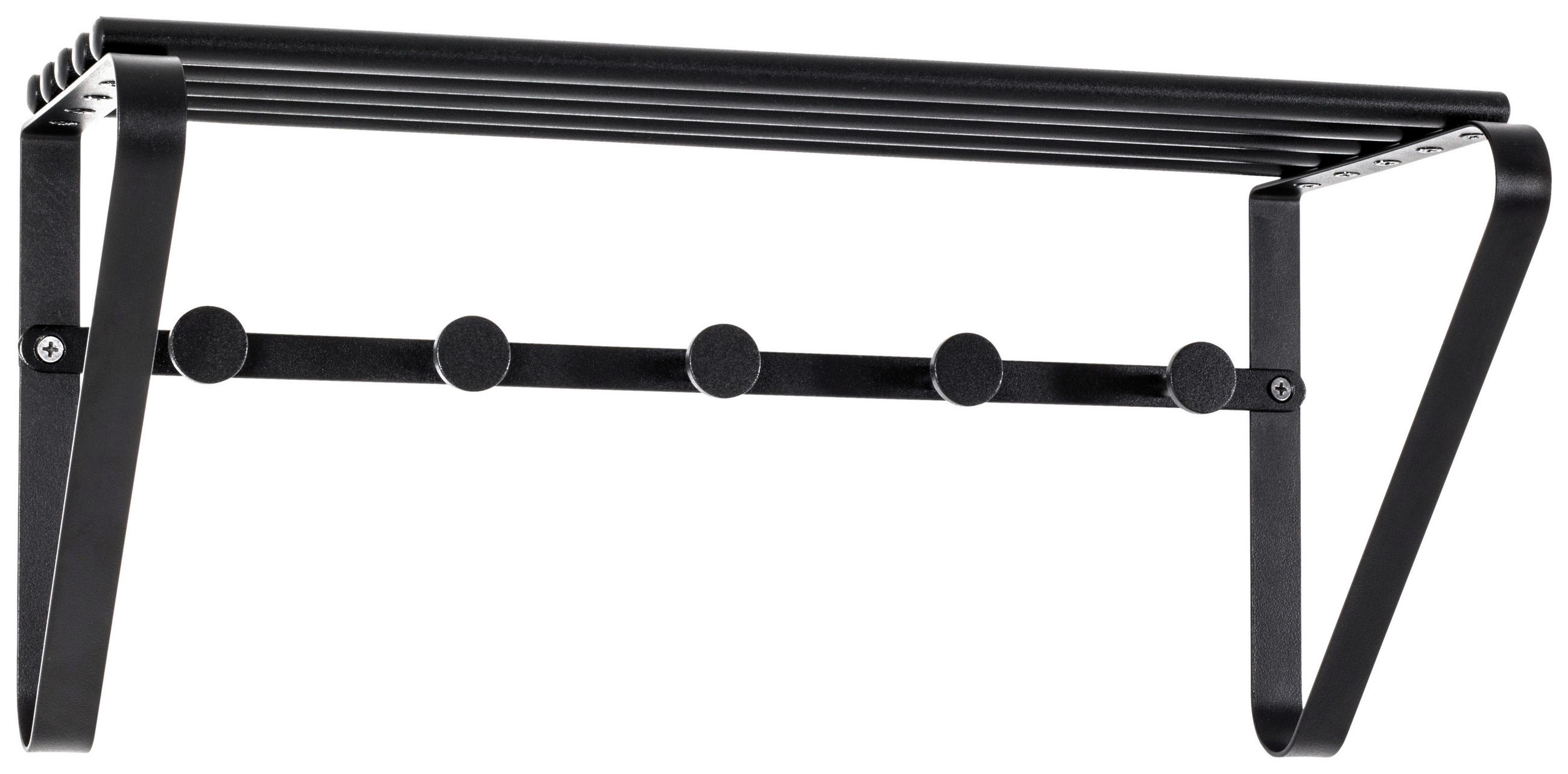 WANDGARDEROBE  in Schwarz  - Schwarz, Design, Metall (48/20/18cm)