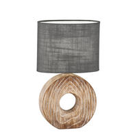 STONA LAMPA Hanke  - siva/bela, Osnovno, tekstil/keramika (23/13/38cm)