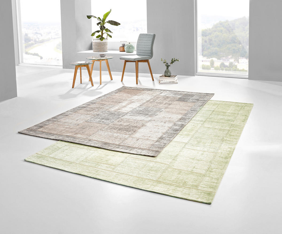 FLACHWEBETEPPICH Wohnzimmer 80/150 cm Grau, Beige rechteckig  - Beige/Grau, Trend, Textil (80/150cm) - Novel