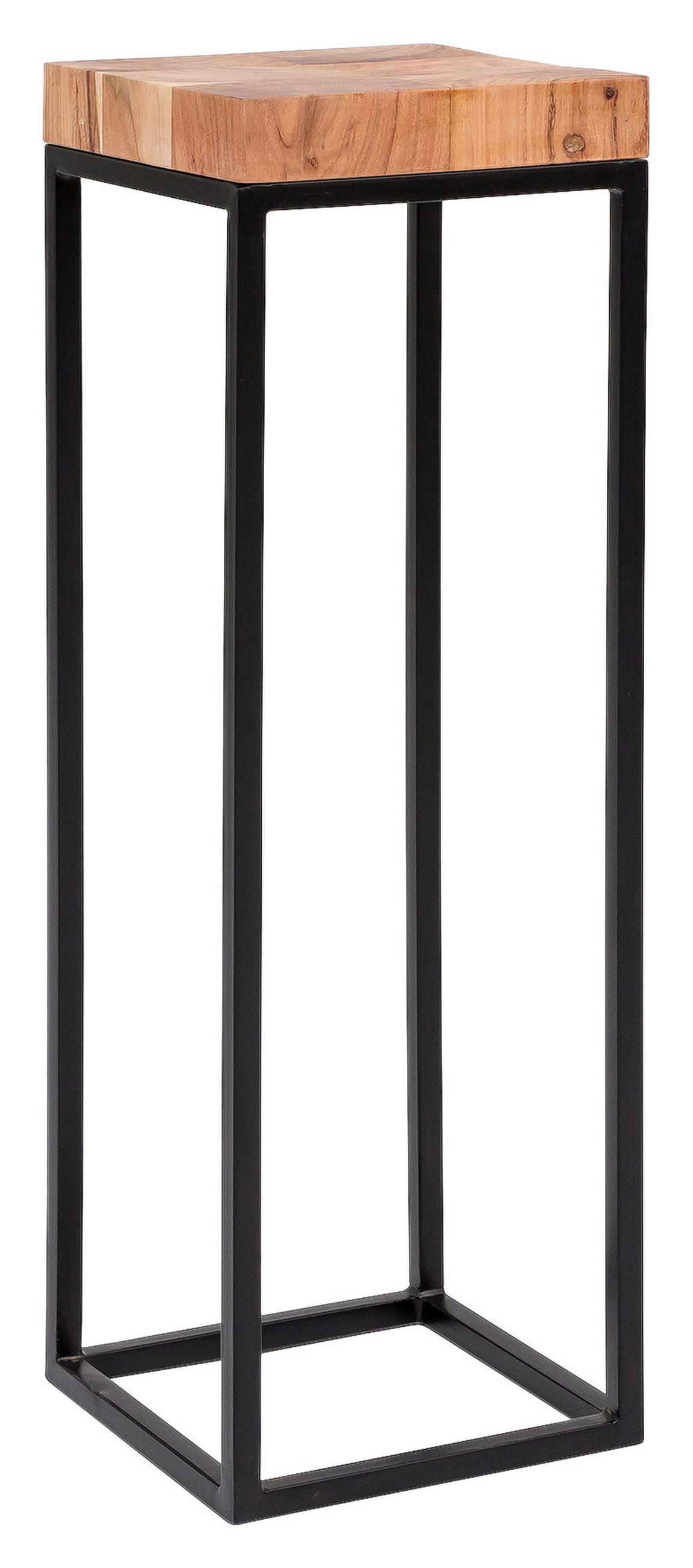 KISASZTAL fa 30/30/97 cm  - akácia színű/fekete, Design, fa/fém (30/30/97cm) - MID.YOU