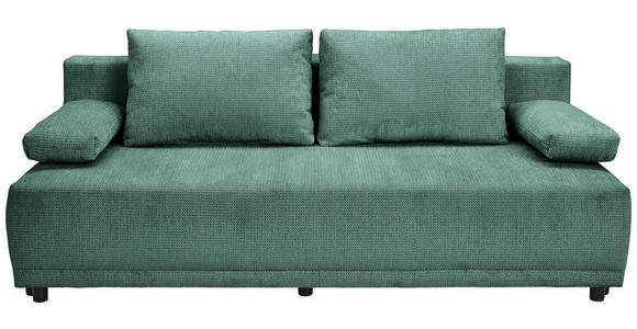 SCHLAFSOFA  in Chenille Dunkelgrün  - Dunkelgrün/Schwarz, KONVENTIONELL, Kunststoff/Textil (201/72/98cm) - Carryhome