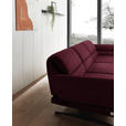 ECKSOFA  in Flachgewebe Weinrot  279-327/176-217 cm  - Weinrot/Schwarz, Design, Textil/Metall (279-327/176-217cm) - Dieter Knoll