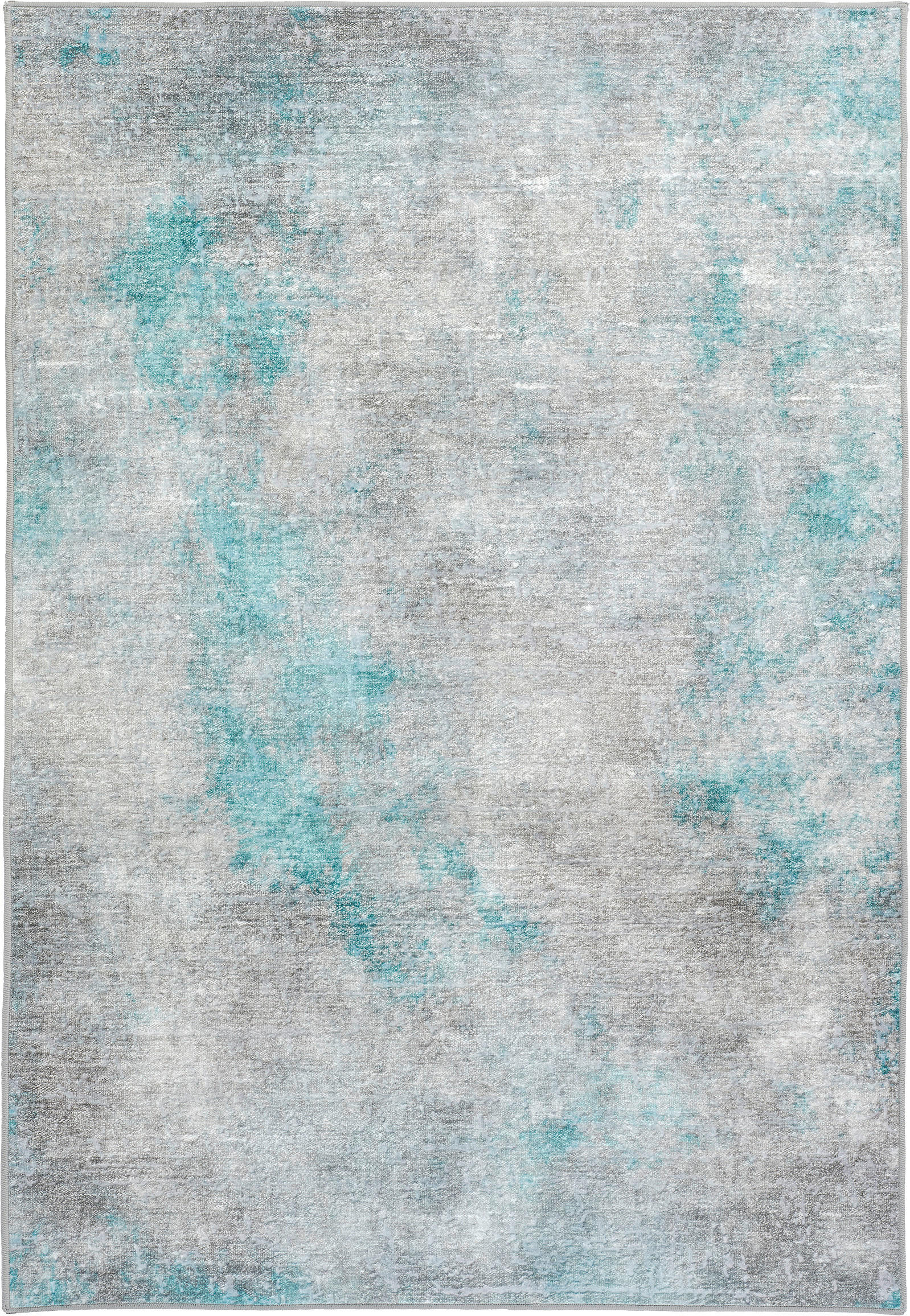 VINTAGE-TEPPICH 130/190 cm ONDEA ONIS, waschbar Grau, Türkis, Hellgrau  - Türkis/Hellgrau, Design, Kunststoff/Textil (130/190cm) - Lindorug