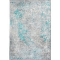 VINTAGE-TEPPICH 130/190 cm ONDEA ONIS, waschbar Grau, Türkis, Hellgrau  - Türkis/Hellgrau, Design, Kunststoff/Textil (130/190cm) - Lindorug