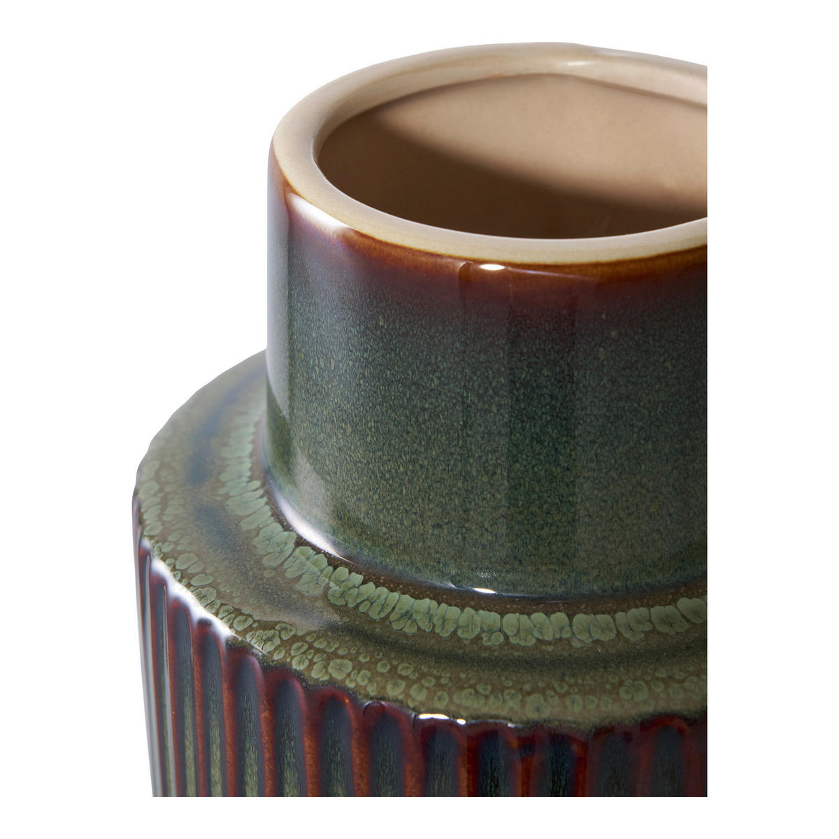 VASE  - Braun/Grün, Design, Keramik (16/30/16cm)