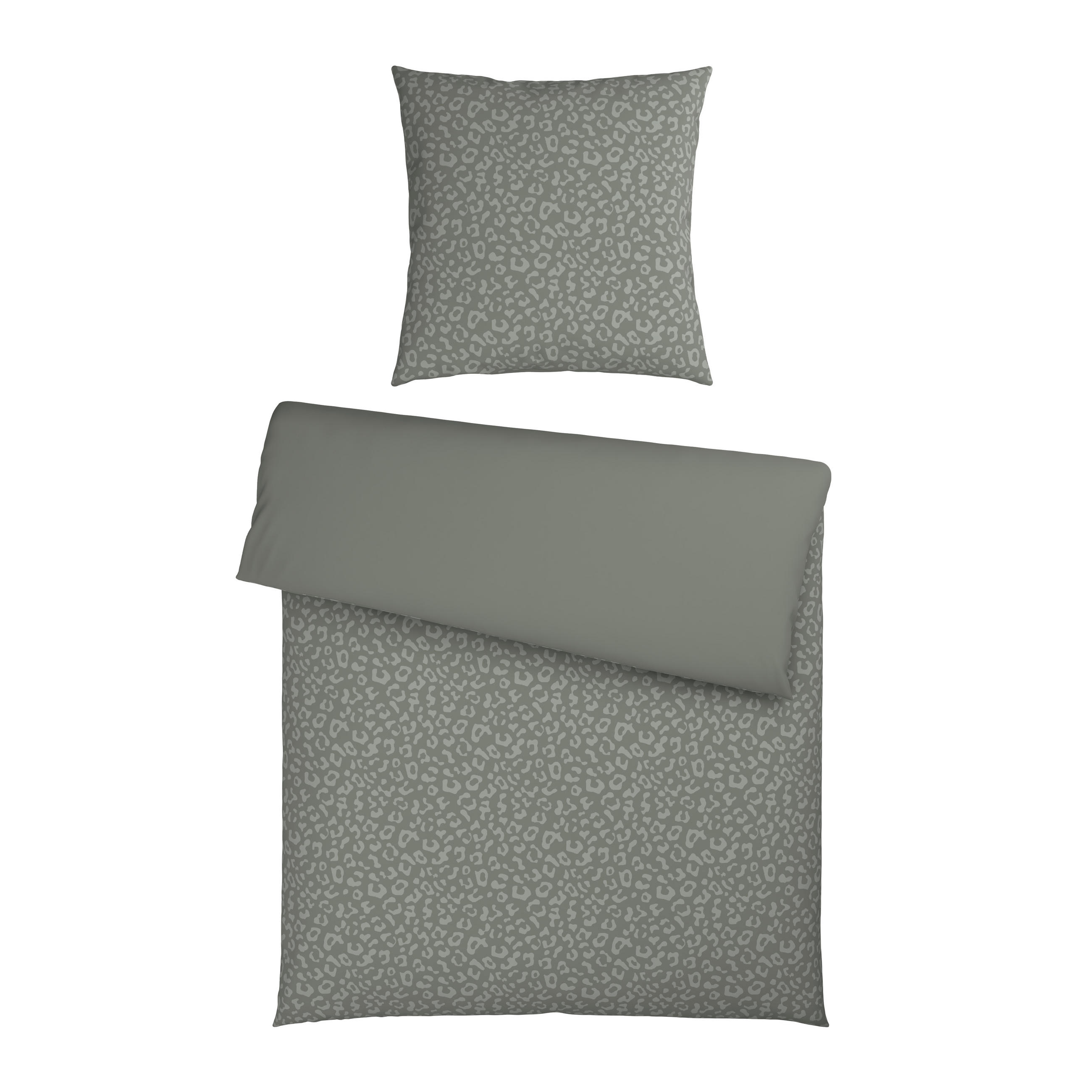 Bettwäsche 2er Set Samt, Flachgewebe 155/220 cm  - Salbeigrün, Design, Textil (155/220cm) - Esposa
