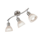 STRAHLER 40/10/16,8 cm   - Weiß/Nickelfarben, Basics, Glas/Metall (40/10/16,8cm) - Novel
