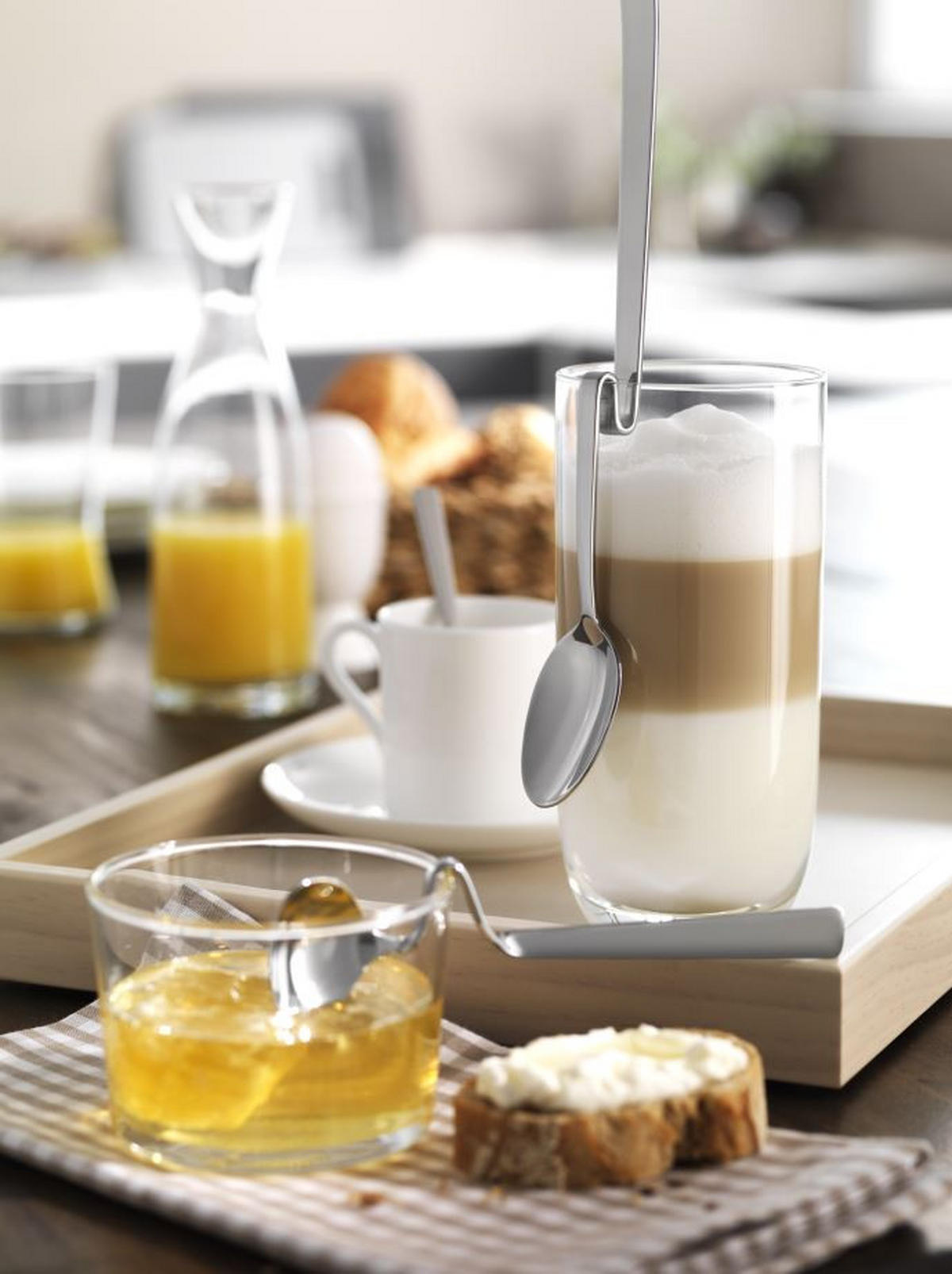 LATTE-MACCHIATO-LÖFFELSET - Edelstahlfarben, Basics, Metall - Zwilling