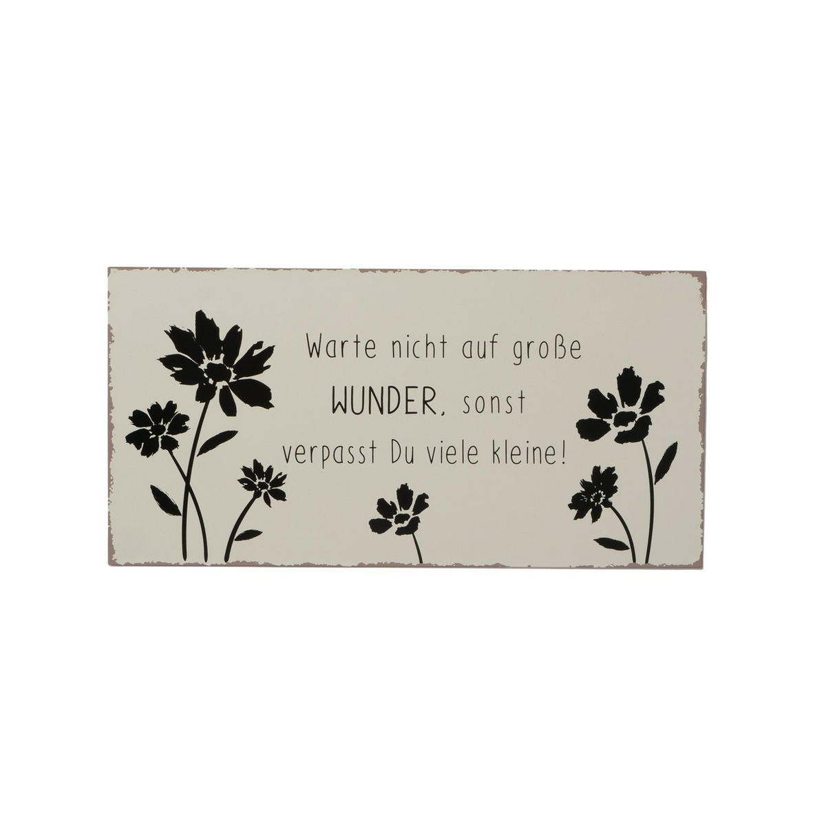 DEKOSCHILD 40/20 cm  - Beige/Schwarz, Basics, Metall (40/20cm)