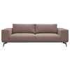 2-SITZER-SOFA Chenille Bordeaux  - Bordeaux/Schwarz, Design, Holz/Textil (260/87/95cm) - MID.YOU