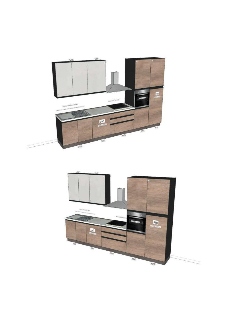 BLOK KUHINJA SA APARATIMA   - Moderno (360/240/60cm) - Xora
