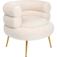 COCKTAILSESSEL Bouclé Creme    - Goldfarben/Creme, Textil/Metall (74/77/73cm) - Kare-Design