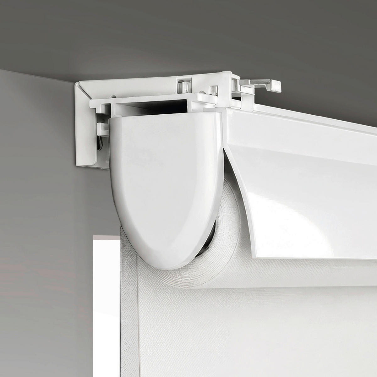 DOPPELROLLO  halbtransparent   70/160 cm   - Weiß, Basics, Kunststoff (70/160cm) - Boxxx