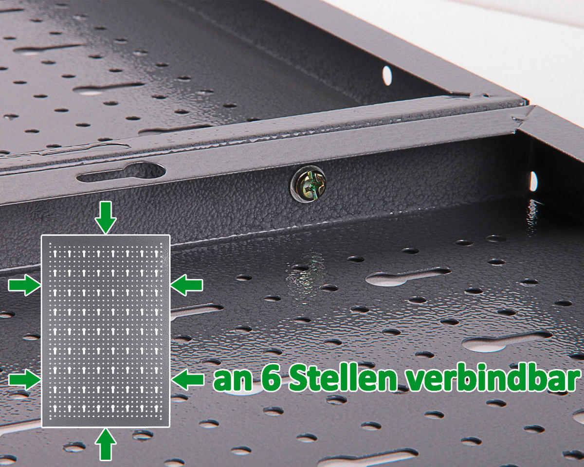 LOCHWAND  - Grau, Basics, Metall (119,5/59,5/2,5cm) - Ambia Garden