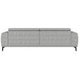BIGSOFA Webstoff Grau  - Schwarz/Grau, KONVENTIONELL, Textil/Metall (280/80/110cm) - Carryhome