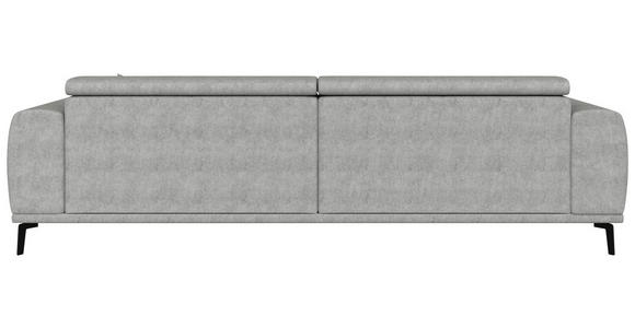 BIGSOFA Webstoff Grau  - Schwarz/Grau, KONVENTIONELL, Textil/Metall (280/80/110cm) - Carryhome