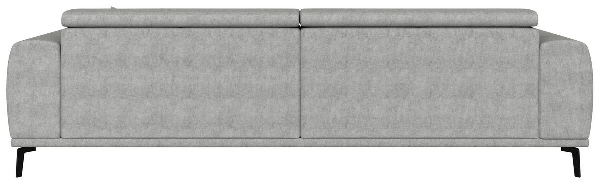 BIGSOFA Webstoff Grau  - Schwarz/Grau, KONVENTIONELL, Textil/Metall (280/80/110cm) - Carryhome
