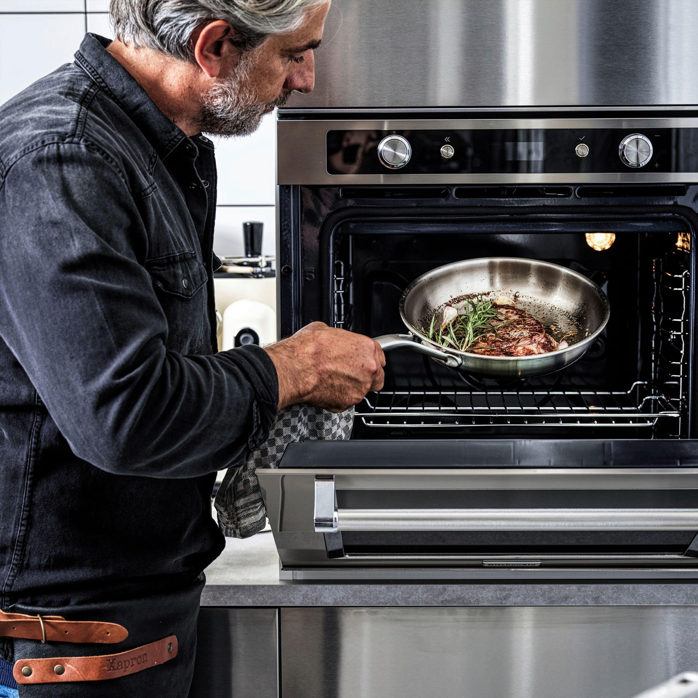 KOCHTOPFSET Multi-Ply Stainless Steel 7-teilig  - Edelstahlfarben, Basics, Glas/Metall (0cm) - Kitchenaid