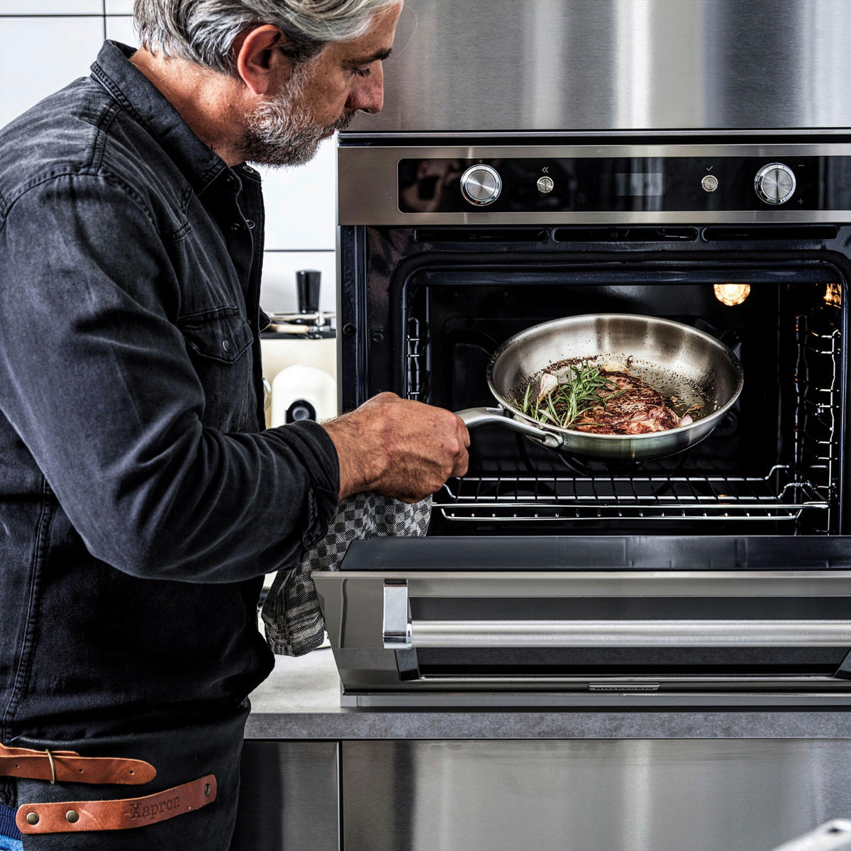 KOCHTOPFSET Multi-Ply Stainless Steel 7-teilig  - Edelstahlfarben, Basics, Glas/Metall (0cm) - Kitchenaid