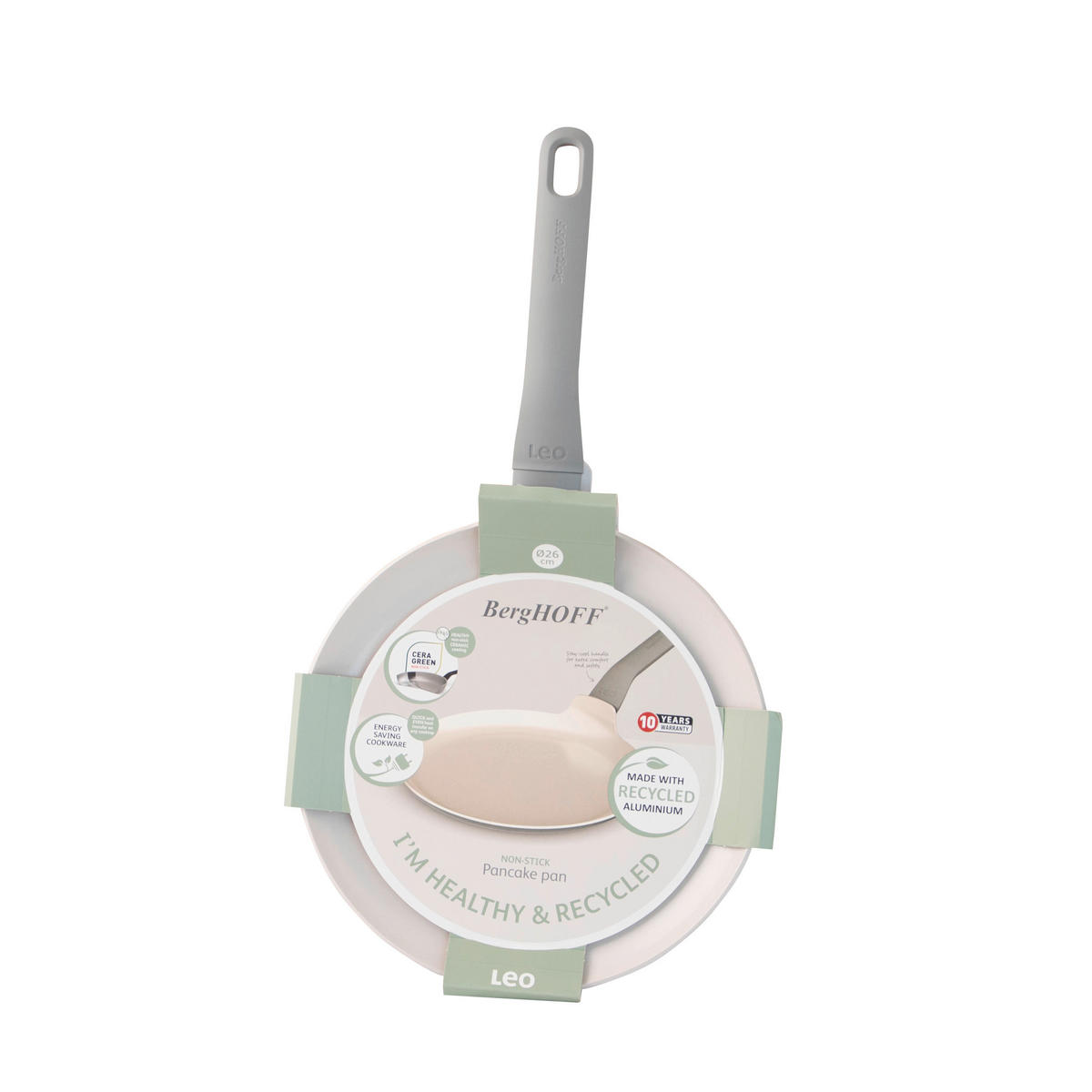 PALATSCHINKENPFANNE Leo  - Hellgrau, Basics, Metall (26/1,5cm) - BergHOFF