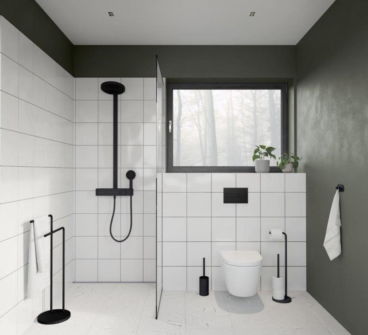 WC-GARNITURA S ŠČETKO - črna, Konvencionalno, kovina/umetna masa (10,3/37/10,3cm) - Smedbo