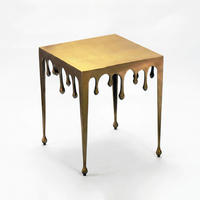 BEISTELLTISCH Goldfarben quadratisch  - Goldfarben, Design, Metall (45,5/51/45,5cm) - Livetastic