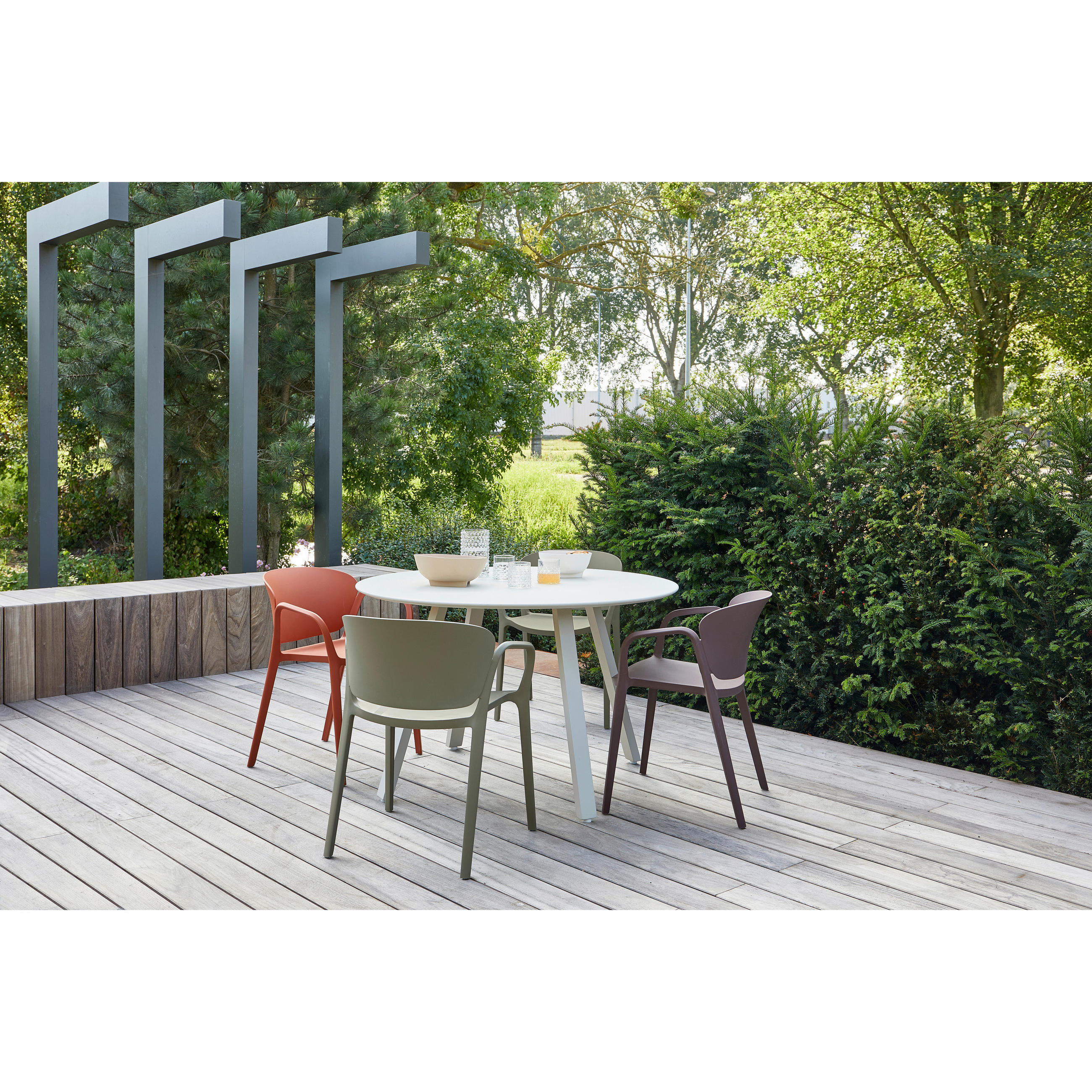GARTENTISCH 120/120/75 cm Metall rund  - Grau, MODERN, Metall (120/120/75cm) - Livetastic