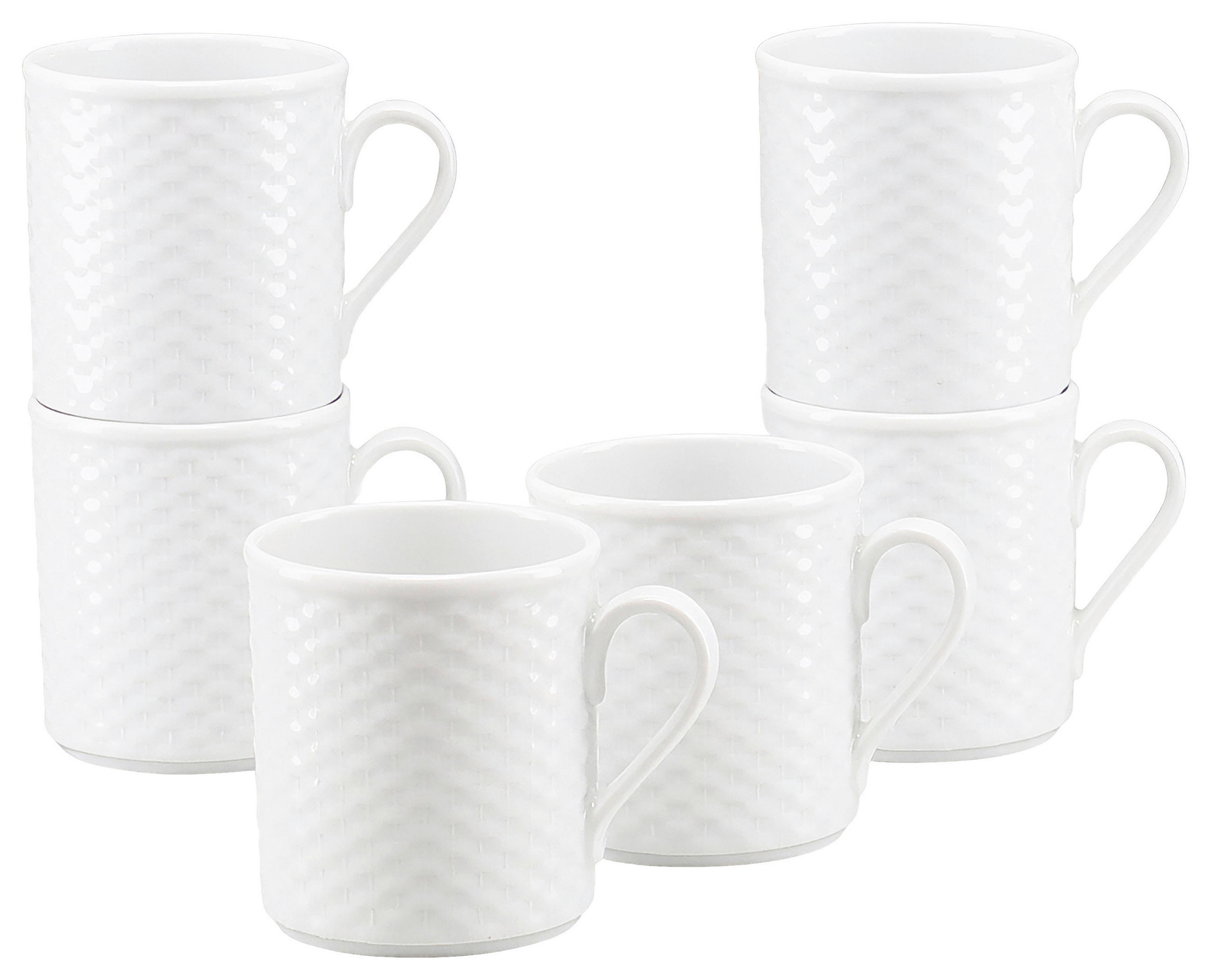 KAFFEEBECHERSET Polo weiss 6-teilig  - Weiß, Basics, Keramik (250ml) - Creatable