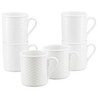 KAFFEEBECHERSET Polo weiss 6-teilig  - Weiss, Basics, Keramik (250ml) - Creatable