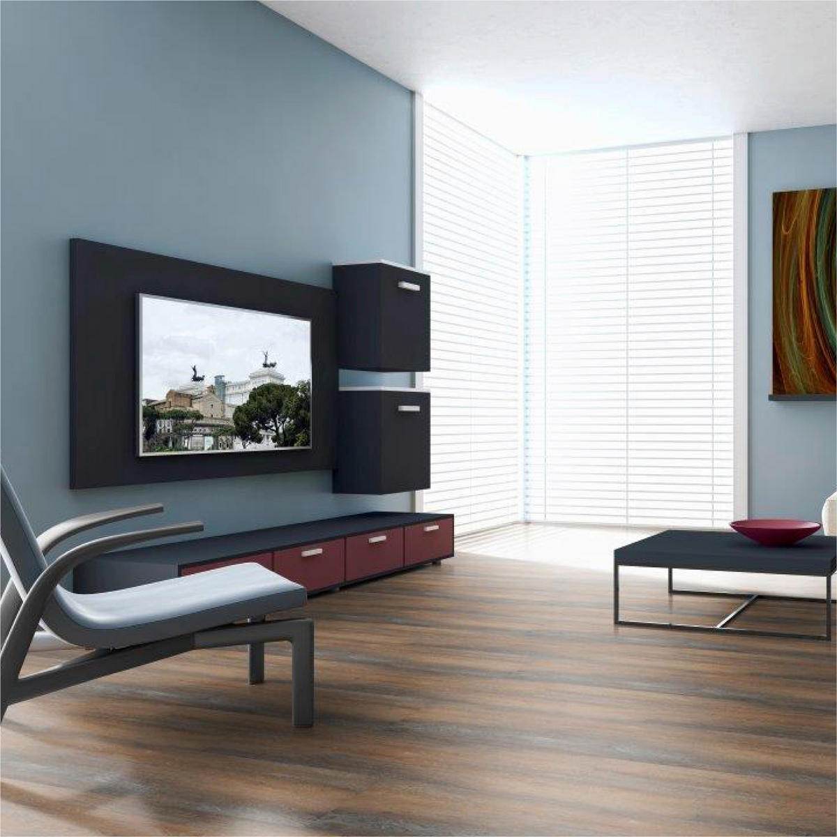 DESIGNBODEN  per  m² - Eichefarben, Basics, Kunststoff (121/25/0.75cm)