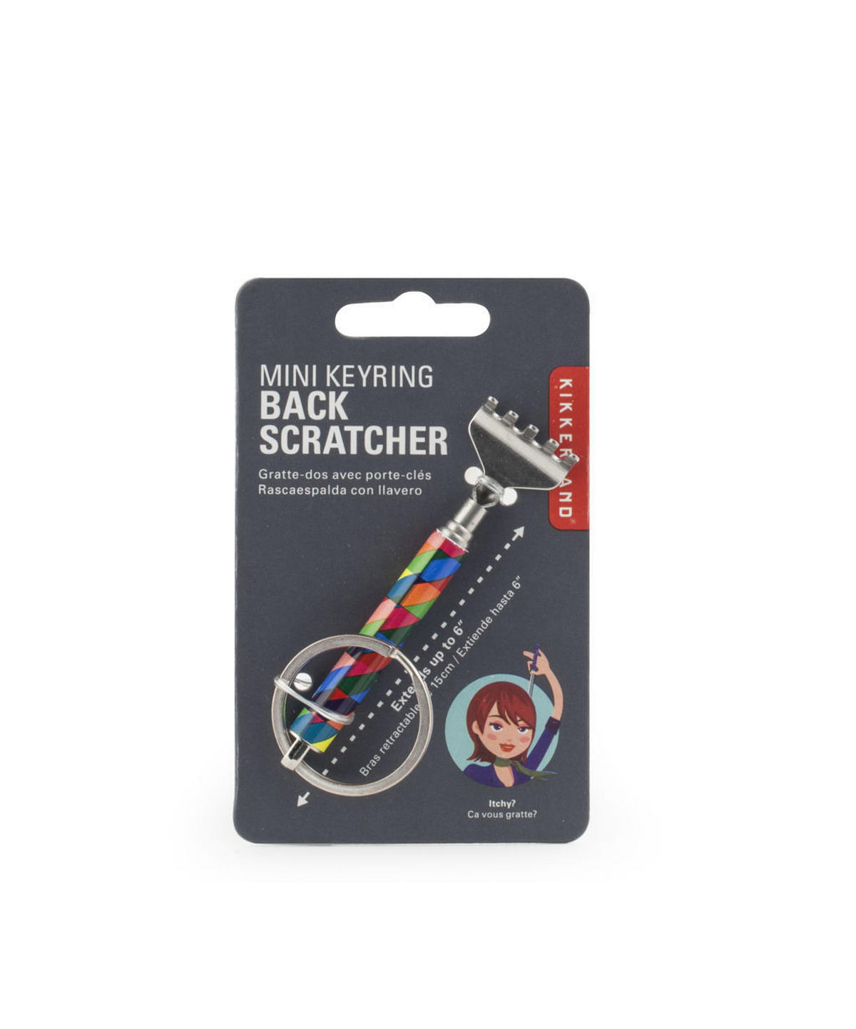 MASÁŽNA POMÔCKA - viacfarebná, Basics, kov (6,5/1,2/10,3cm) - Kikkerland
