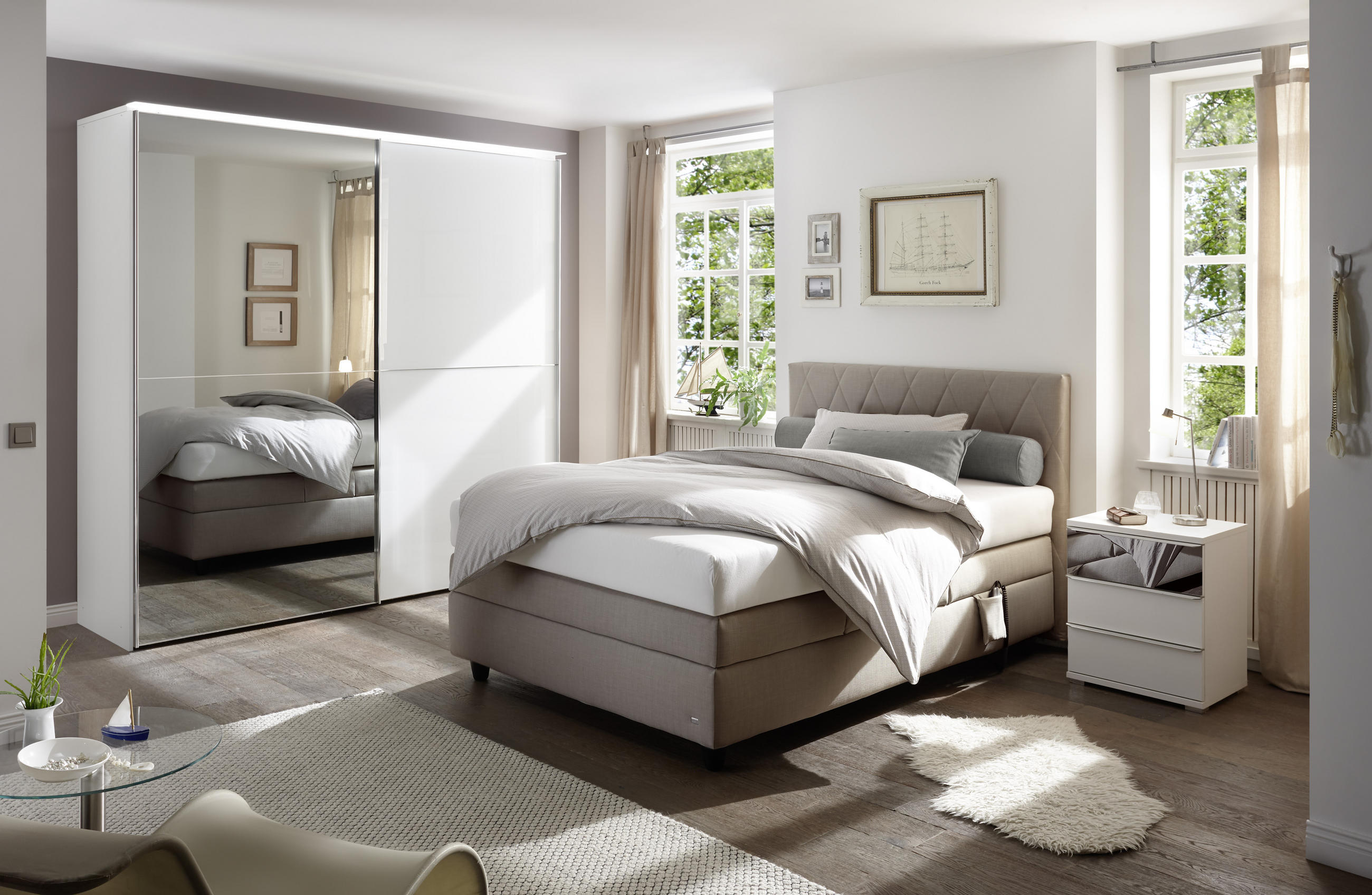BOXSPRINGBETT 140/200 cm  in Braun  - Schwarz/Braun, Konventionell, Kunststoff/Textil (140/200cm) - RUF Betten